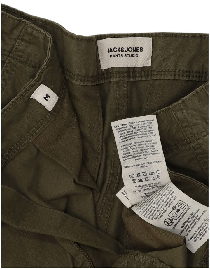 Jack & Jones Mens Cargo Shorts Medium W32 Algodón Caqui