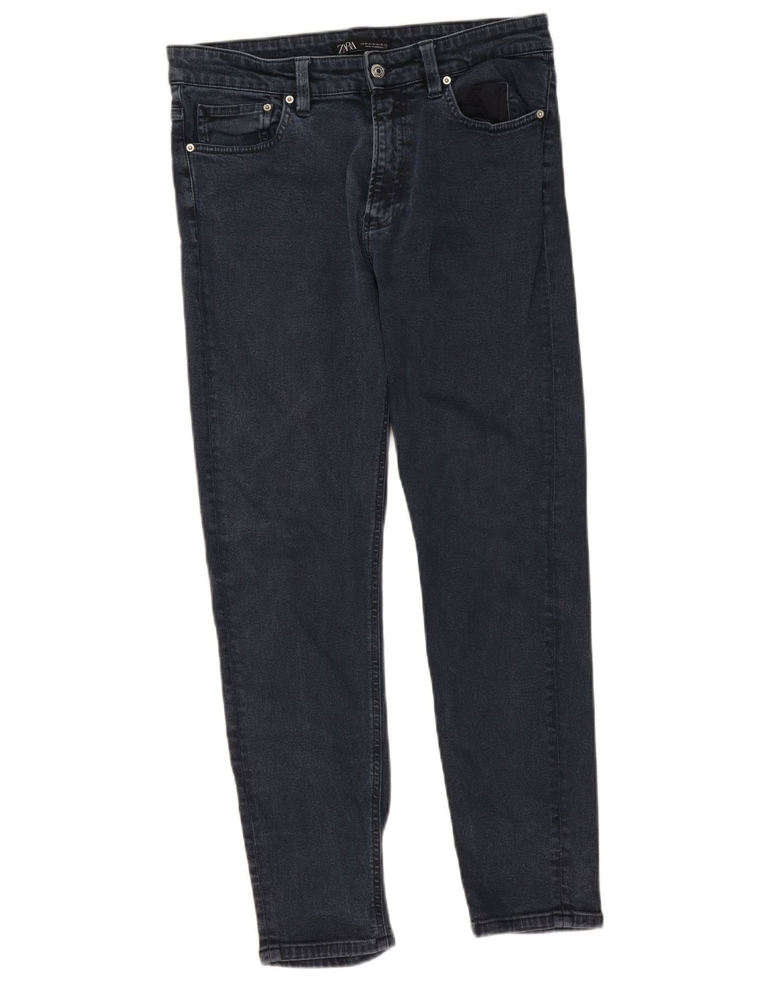 Zara Jeans ajustados para hombre EU 42 Large W32 L29 Azul marino
