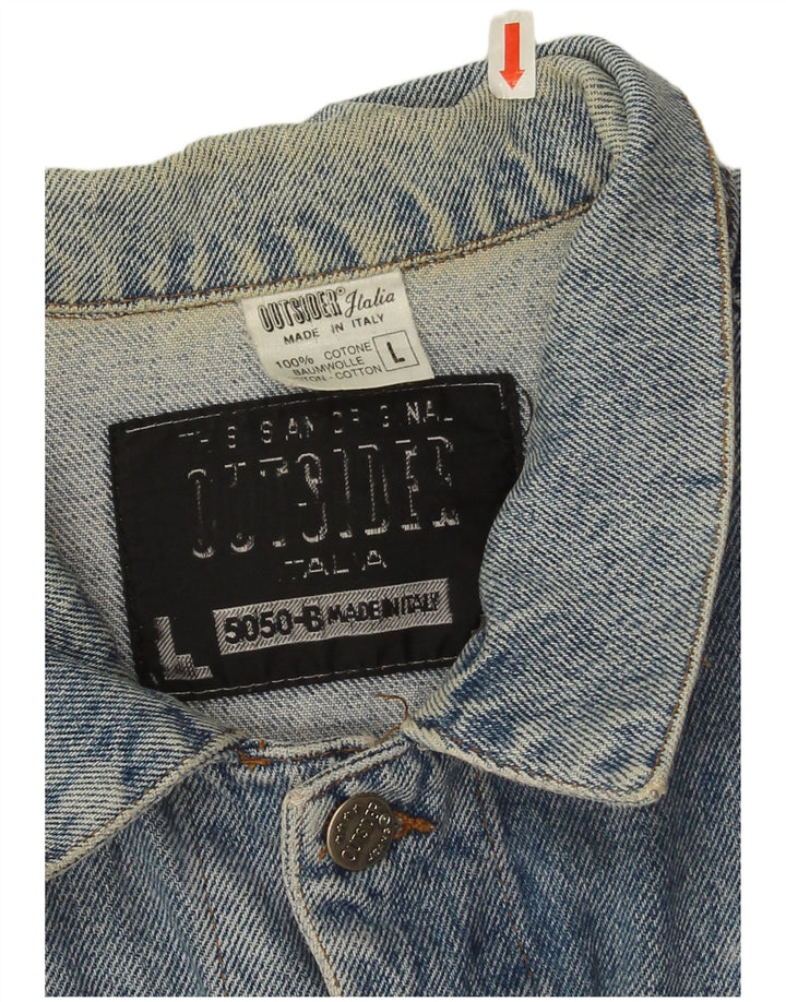 Outsider Chaqueta vaquera para hombre UK 40 Grande Algodón azul