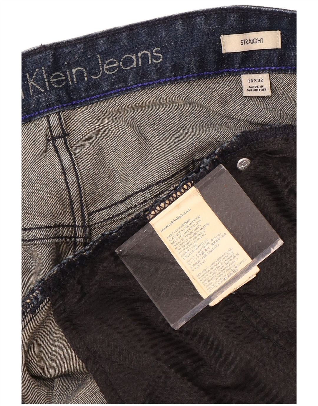 Vaqueros rectos Calvin Klein para hombre W38 L32 Azul marino