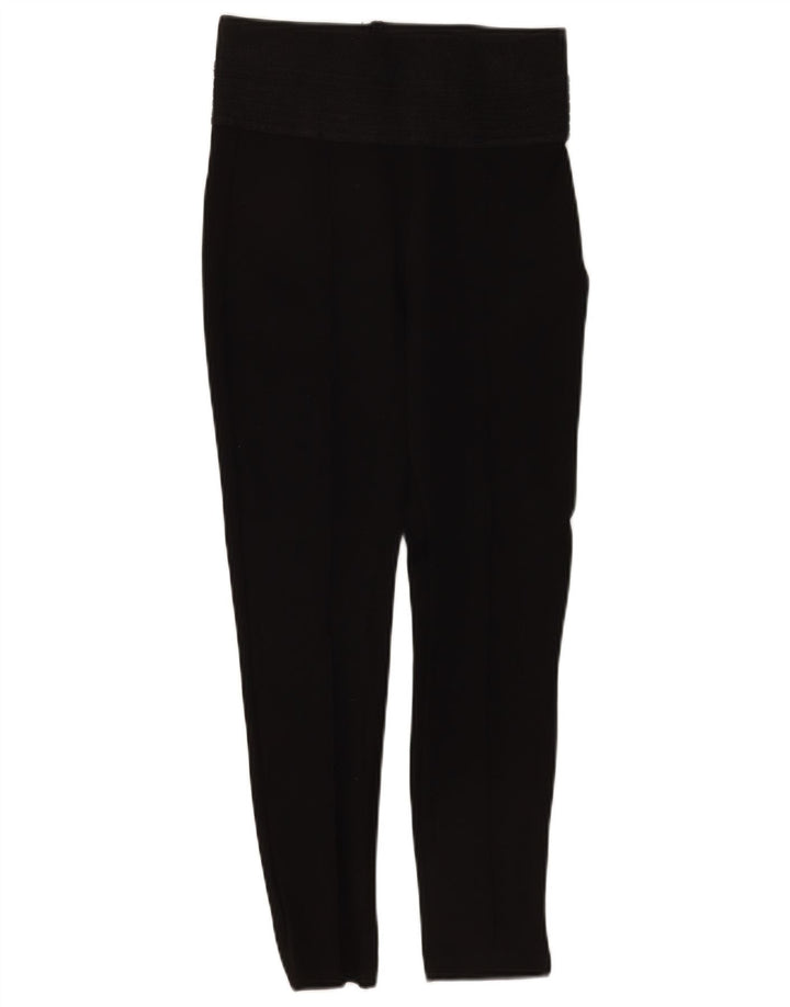 Zara Mujer Crop Leggings UK 42 Mediano Negro Poliéster