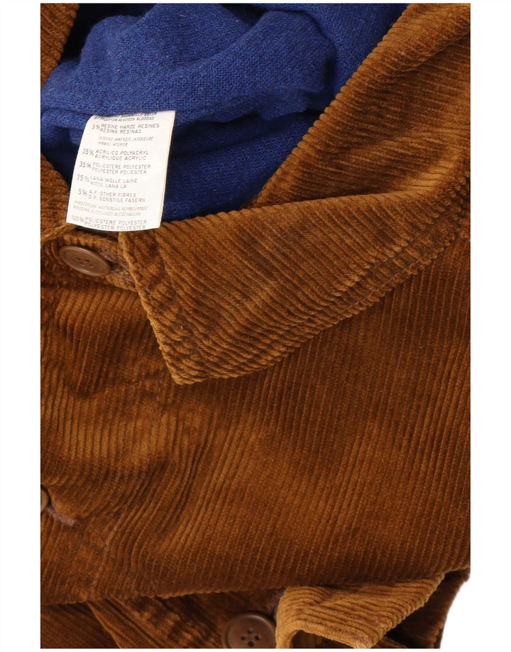 Benetton Chaqueta De Pana Hombre UK 38 Medium Caqui Algodón