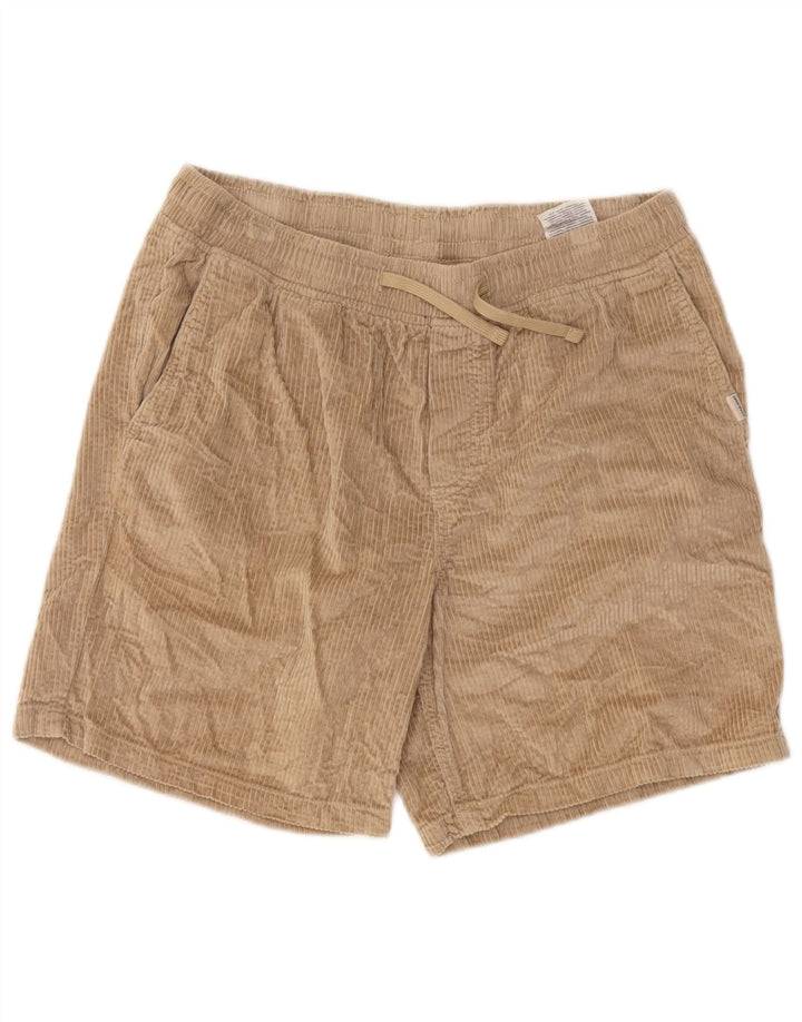 Jack & Jones Hombre Pantalones Cortos De Pana Medio W36 Algodón Beige