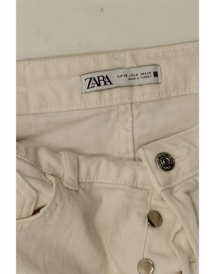 Zara Vaqueros Rectos Mujer EU 38 Small W28 L26 Blanco
