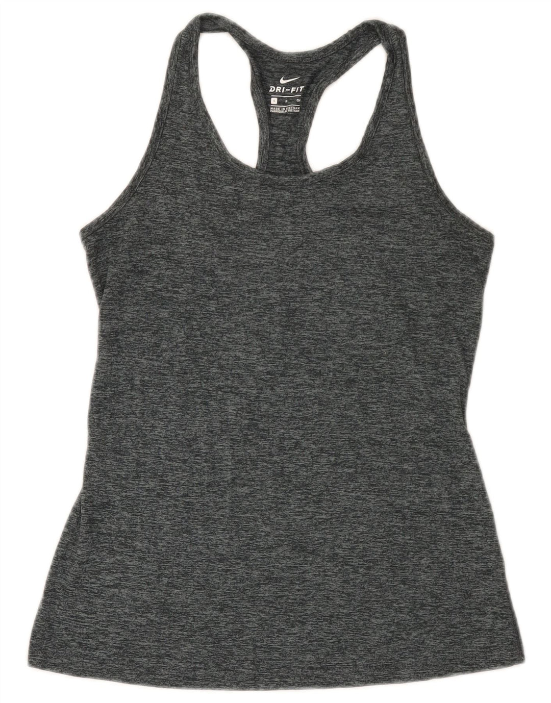 Nike Mujer Dri Fit Chaleco Top UK 8 Pequeño Gris Moteado Poliéster