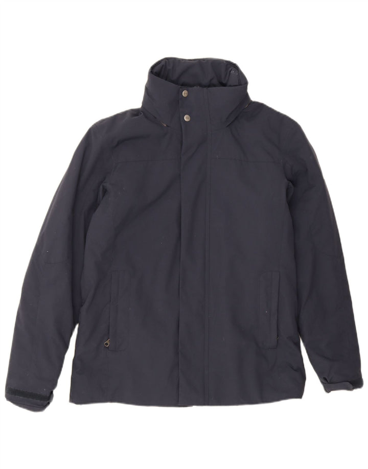 Slam Chaqueta cortavientos con capucha para hombre UK 36 Small Azul marino Nylon