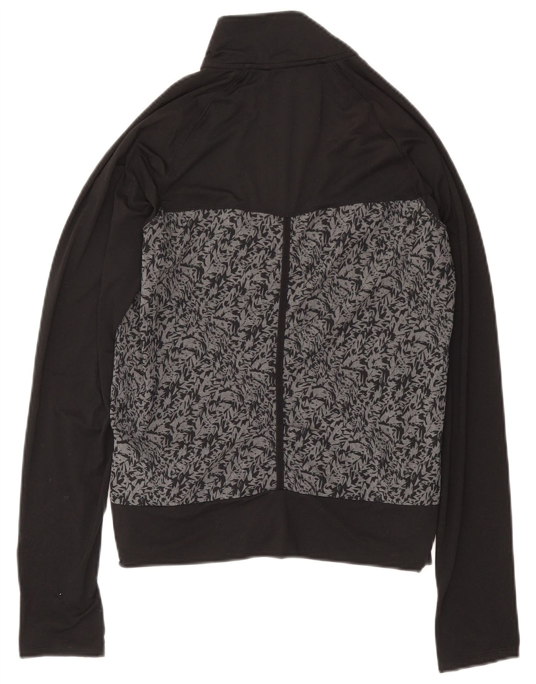 Adidas Mujer Patrón Abstracto Chándal Top Chaqueta Reino Unido 10 Pequeño Negro