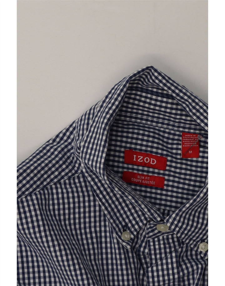 Izod Hombre Coupe Ajustee Camisa Slim Fit Algodón A Cuadros Azul Medio