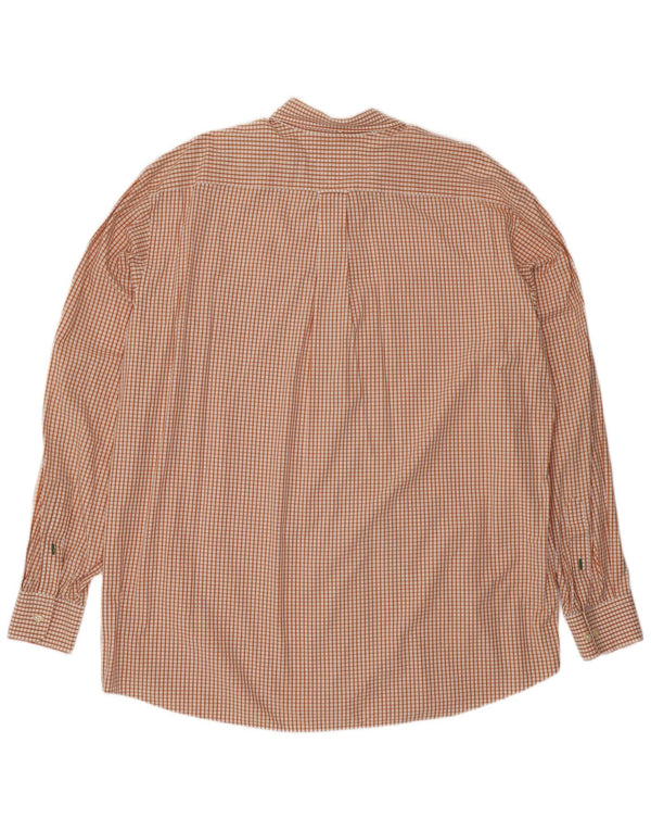 Camisa Tommy Hilfiger para hombre talla 17 1/2 XL cuadros naranja