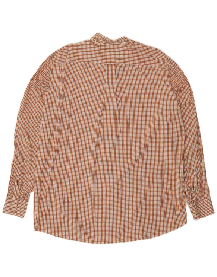 Camisa Tommy Hilfiger para hombre talla 17 1/2 XL cuadros naranja