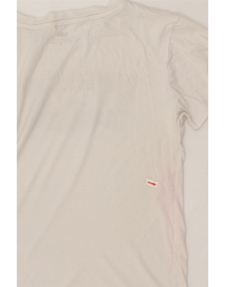 LEVI'S Womens Graphic T-Shirt Top UK 12 Medium White Cotton Vintage Levi's and Second-Hand Levi's from Messina Hembry 