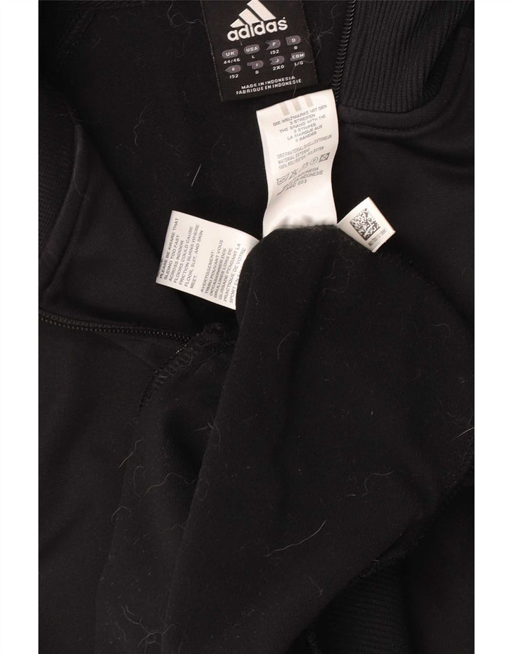 Adidas - Chaqueta de chándal para hombre, talla 44/46, poliéster negro grande
