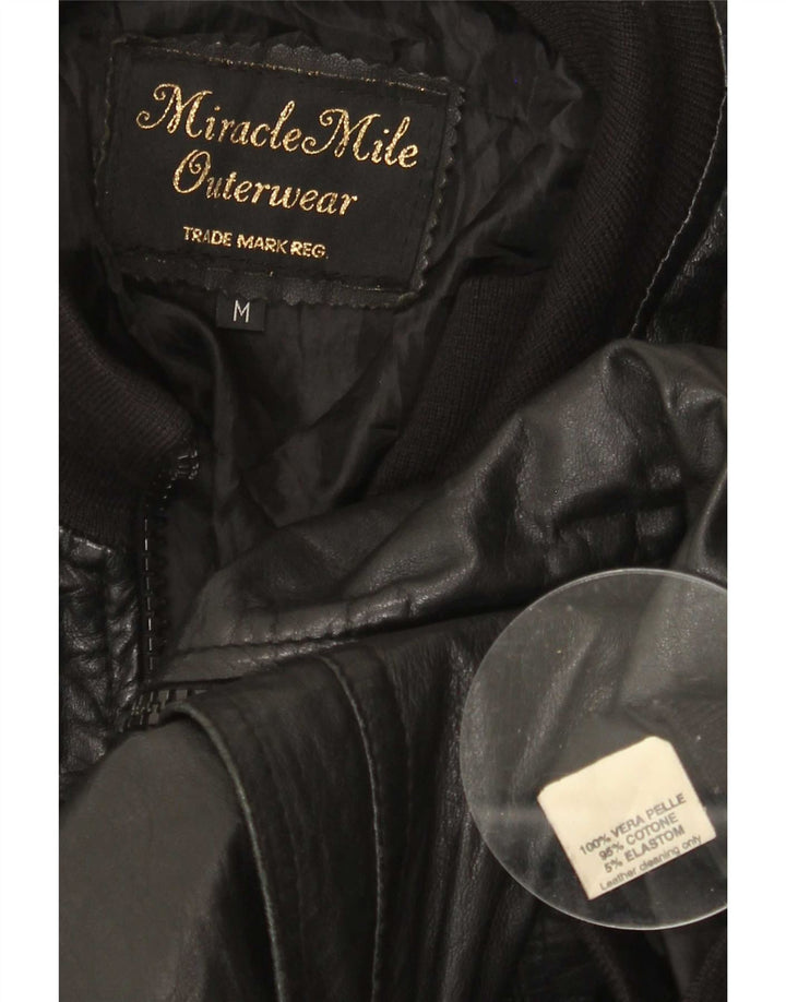 Chaqueta de cuero vintage para mujer Reino Unido 14 Negro medio
