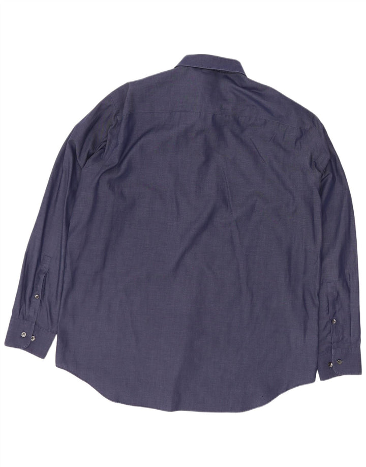 Calvin Klein Camisa de corte regular para hombre Talla 16 1/2 Grande Azul marino