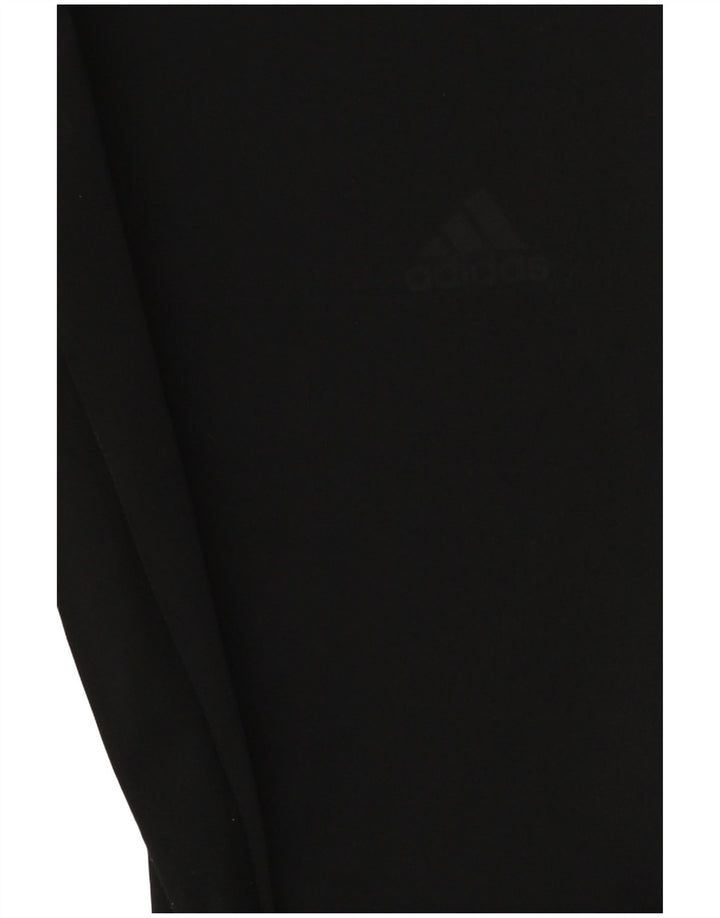 ADIDAS Mujer Climalite Capri Leggings UK 10 Pequeño Poliéster Negro