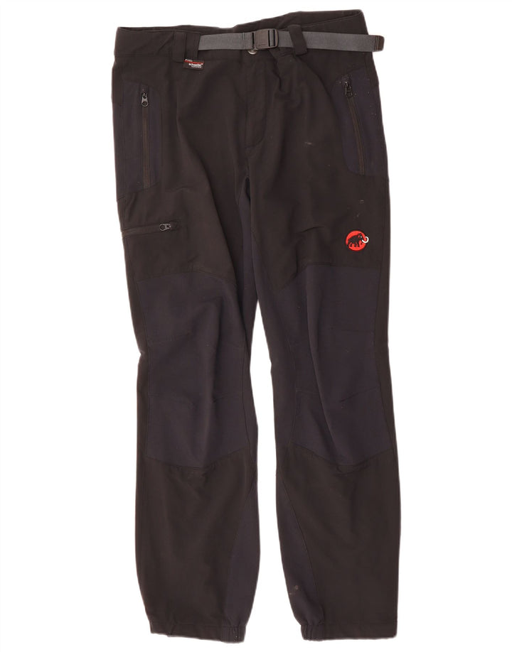 MAMMUT Pantalones cargo rectos informales para mujer W32 L30 Black Colourblock