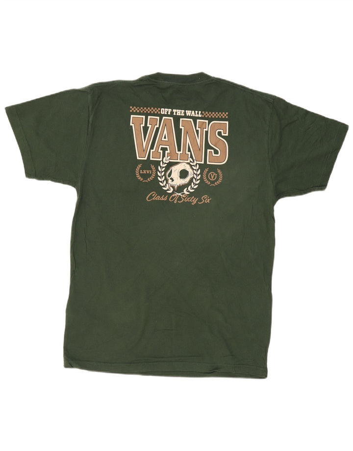 VANS Hombre Camiseta Gráfica Top Algodón Verde Medio