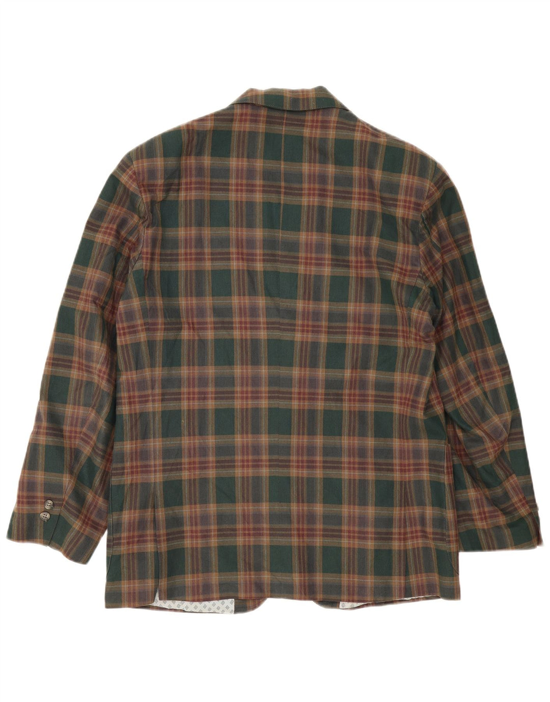 Vintage hombres 2 botones Blazer chaqueta Reino Unido 40 gran cheque verde