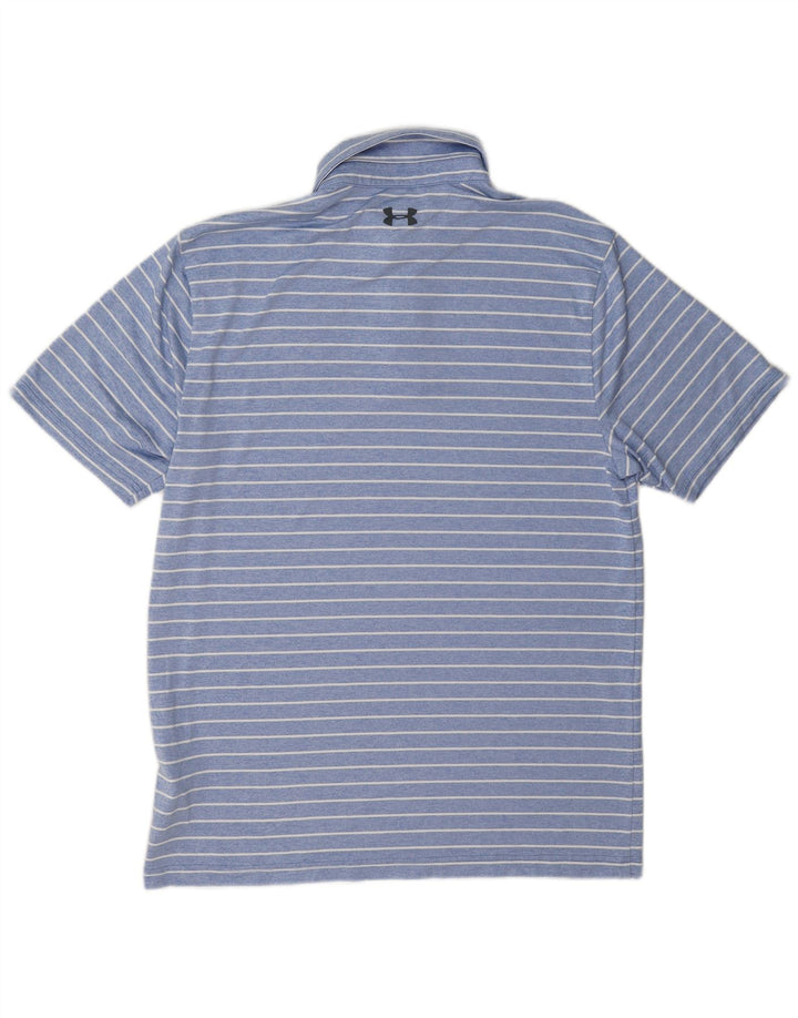 Polo Under Armour Hombre Poliéster a rayas azul medio