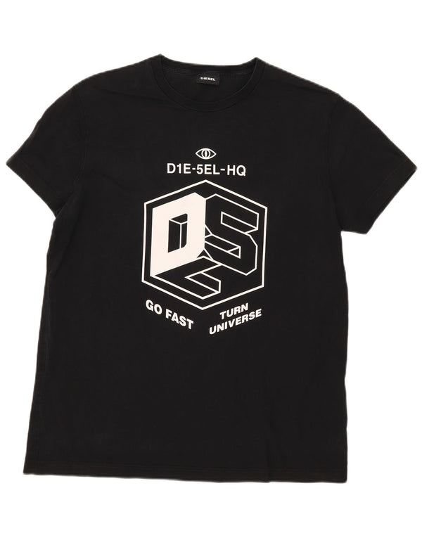 Diesel Camiseta gráfica para mujer Top UK 20 2XL Negro