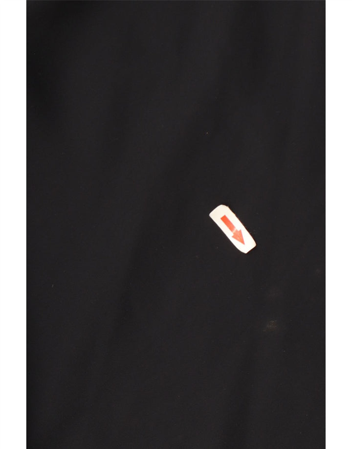 Vintage mujer Maxi Halter vestido Reino Unido 10 pequeño poliéster negro