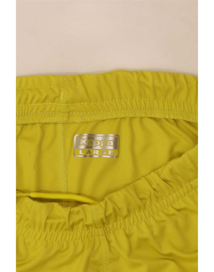 Kappa Mens Graphic Sport Shorts Grande Poliéster Amarillo