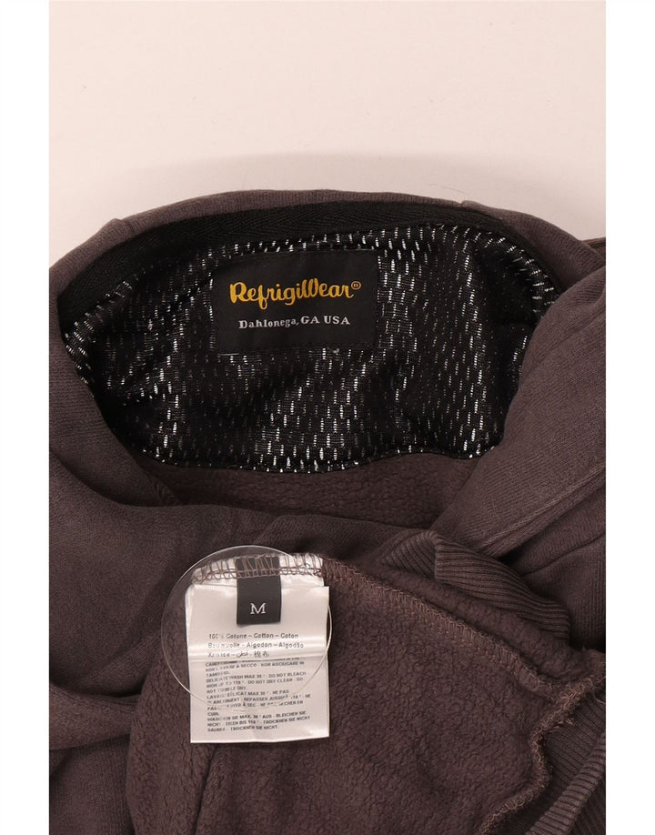 Refrigiwear Jersey con capucha gráfica para hombre de algodón gris medio