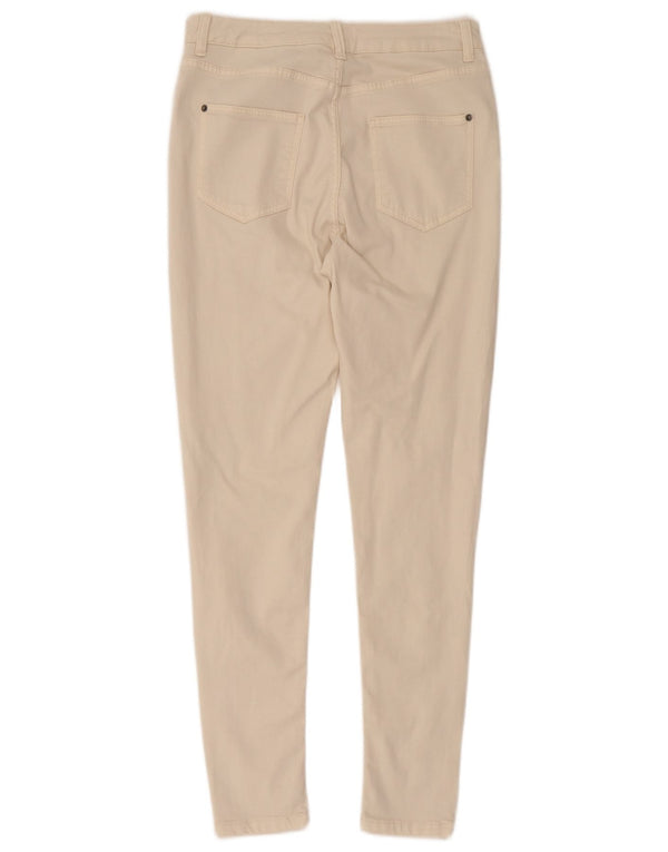 Marks & Spencer Womens Super Skinny Jeans UK 12 Medium W32 L29 Beige Cotton