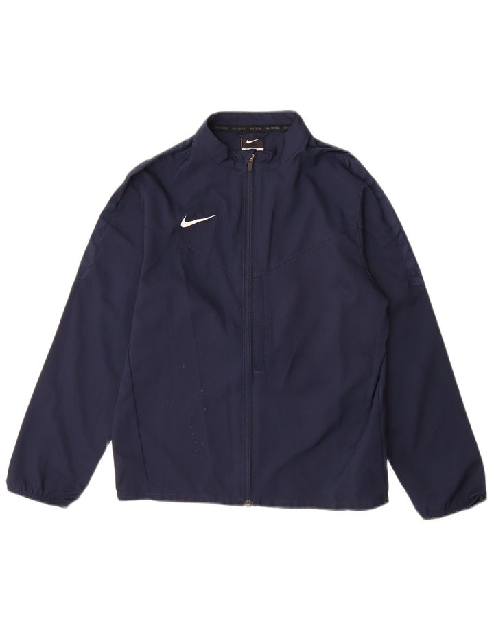 Nike - Chaqueta de chándal para niño, 8-9 años, pequeña, azul marino, poliéster