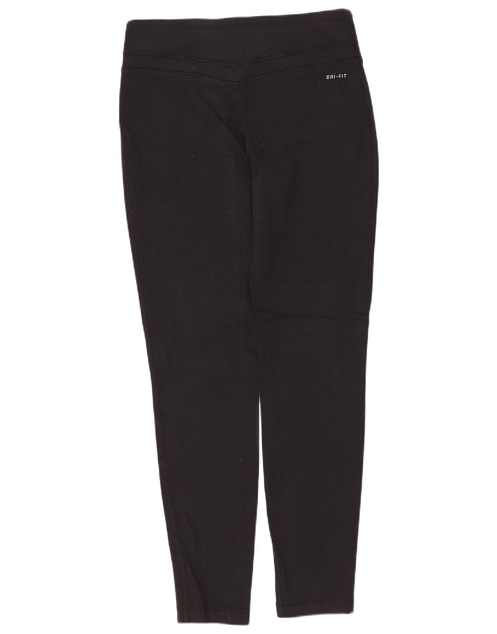 NIKE Leggings Dri Fit para Mujer UK 12 Medium Black Nylon