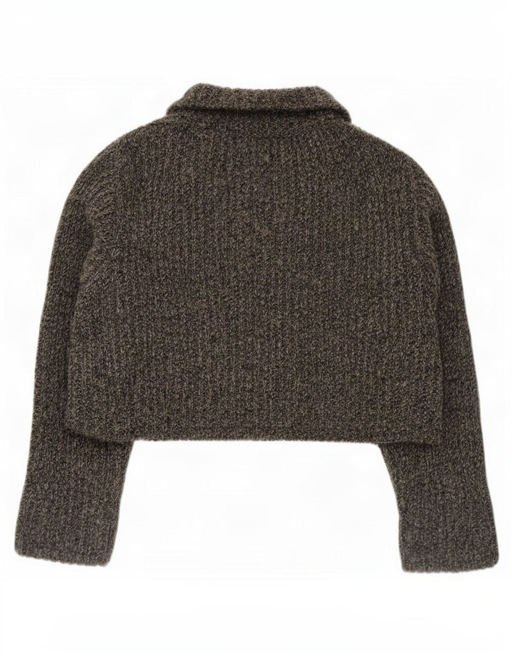 Marlboro Classics Suéter tipo cárdigan corto para mujer Reino Unido 44 Gris medio moteado