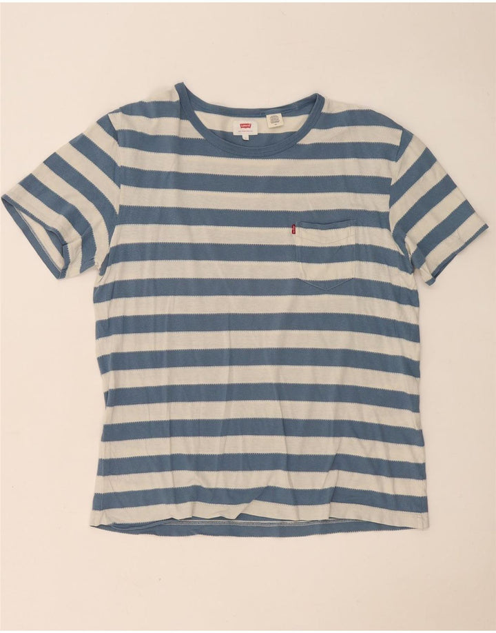 Levi's Camiseta para hombre Top Large Blue Stripes