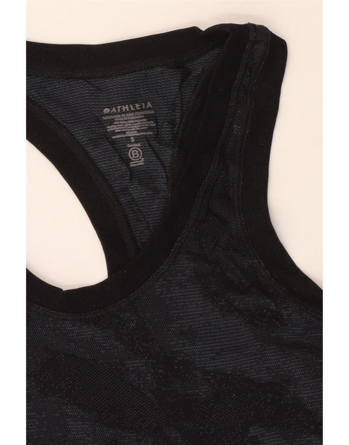 ATHLETA Camiseta sin mangas para mujer UK 8 Small Nylon de camuflaje negro