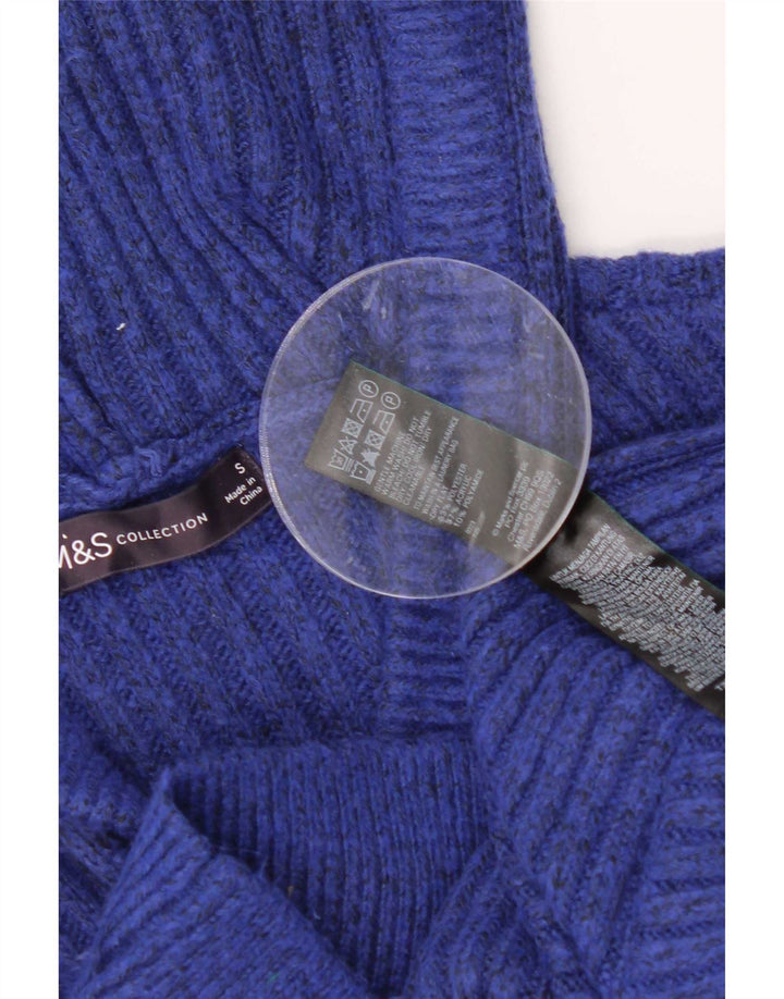 Marks & Spencer Jersey con capucha para mujer UK 10 Small Azul Poliéster