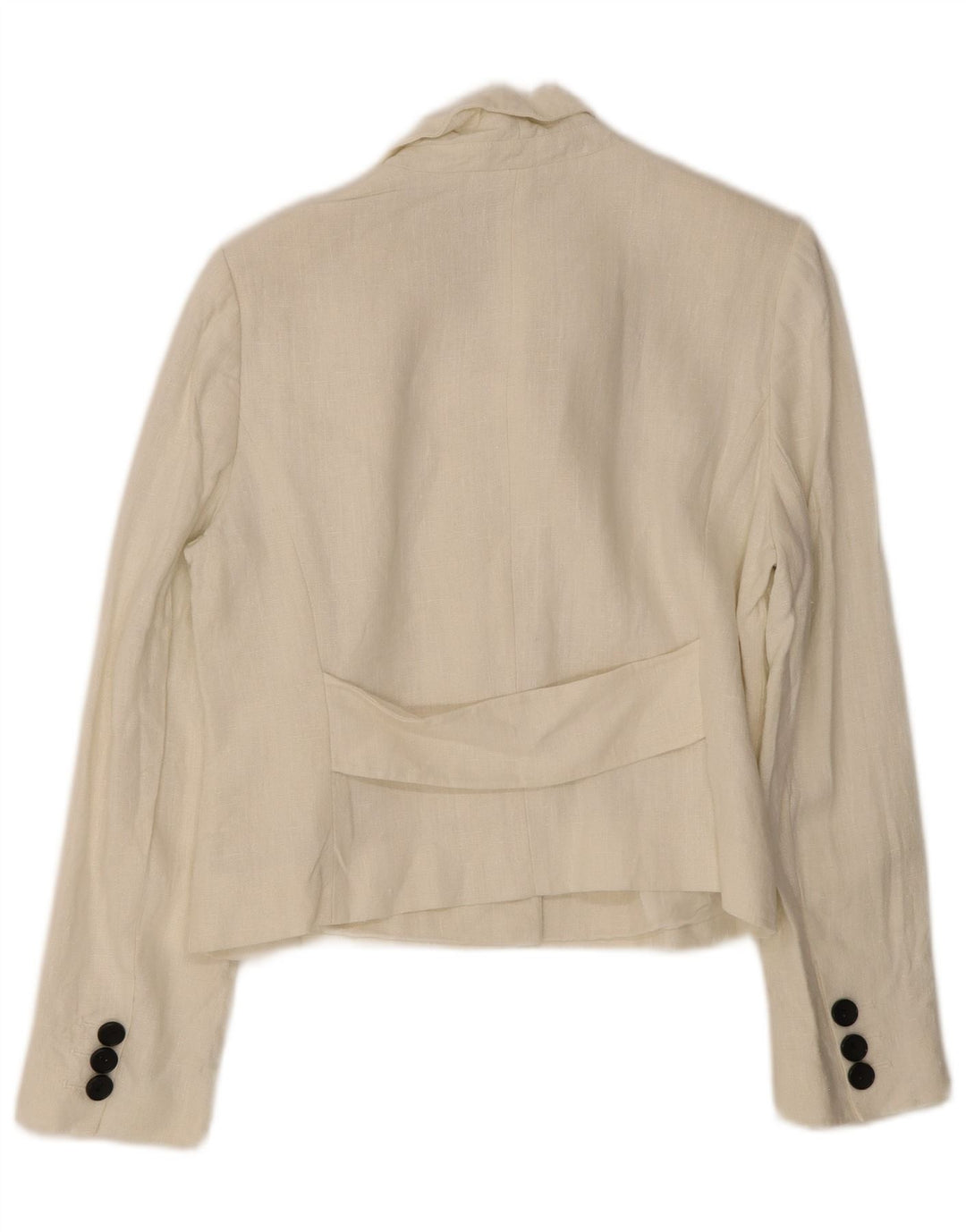 Hobbs Chaqueta Blazer de 3 Botones para Mujer Reino Unido 40 Grande Lino Blanco Roto