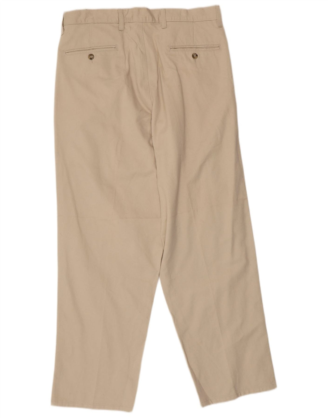 Eddie Bauer Pantalón chino con pinzas para hombre W34 L30 Algodón beige