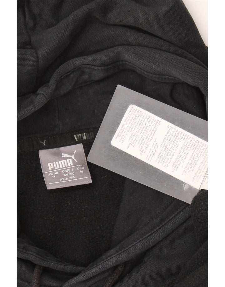 PUMA Jersey con capucha gráfica para hombre Algodón negro mediano