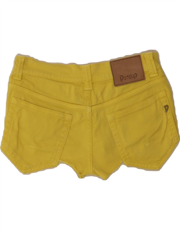 DONDUP Womens Denim Hot Pants W28 Medium Yellow Cotton Vintage Dondup and Second-Hand Dondup from Messina Hembry 