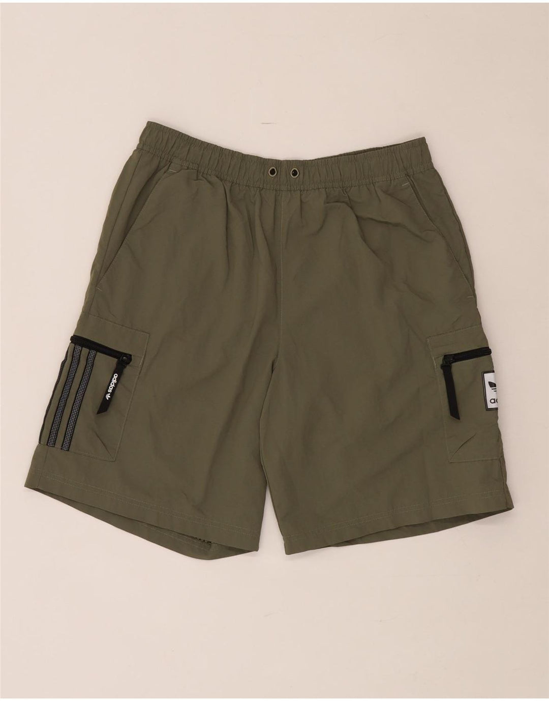 Adidas Hombre Pantalones Cortos Deportivos Medium Caqui Nylon