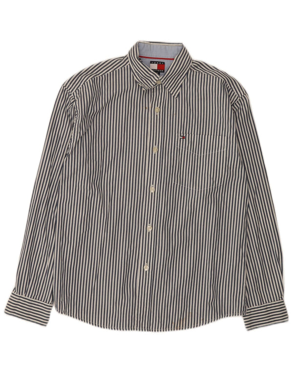 Tommy Hilfiger Camisa Niño 11-12 Años Algodón Rayas Azul Medio