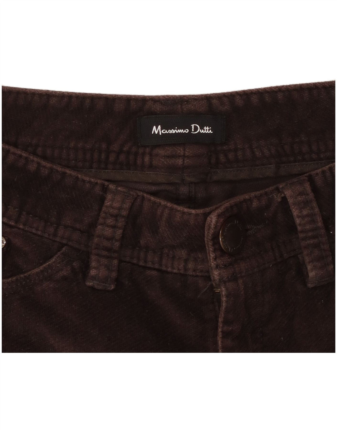 MASSIMO DUTTI Pantalón Casual Recto Mujer W26 L29 Marrón