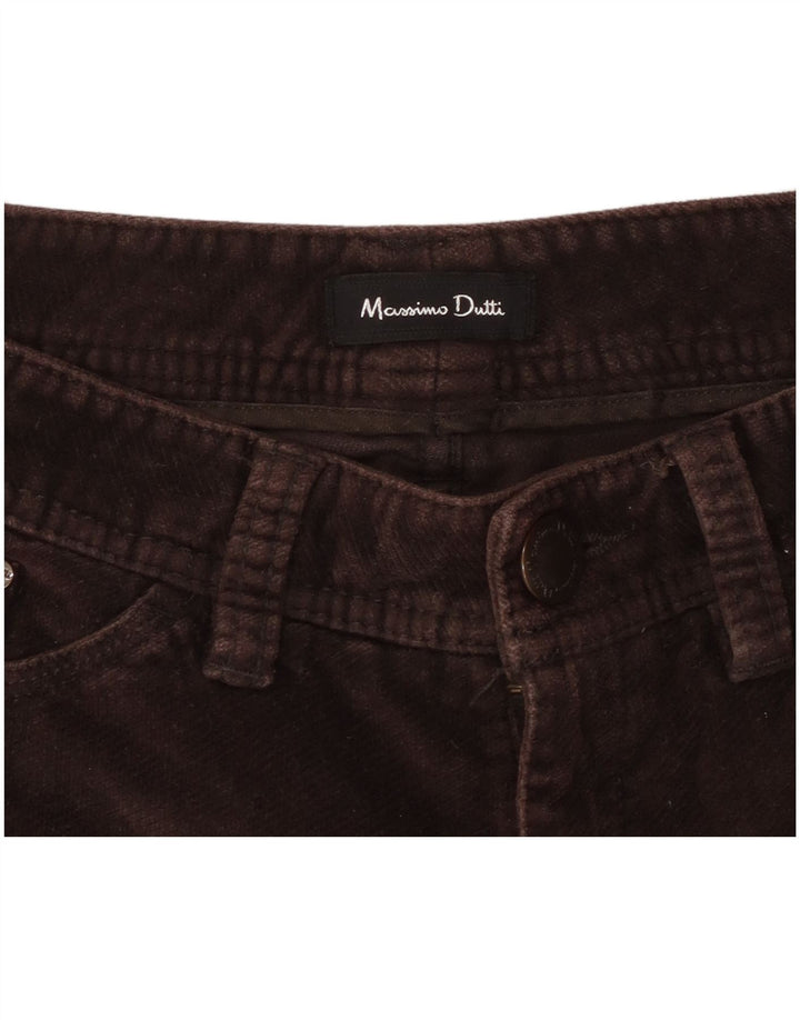 MASSIMO DUTTI Pantalón Casual Recto Mujer W26 L29 Marrón