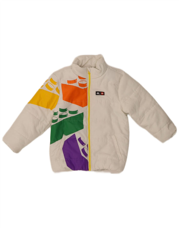 ADIDAS Chaqueta acolchada Lego para niño 4-5 años Blanco Colorblock Poliéster