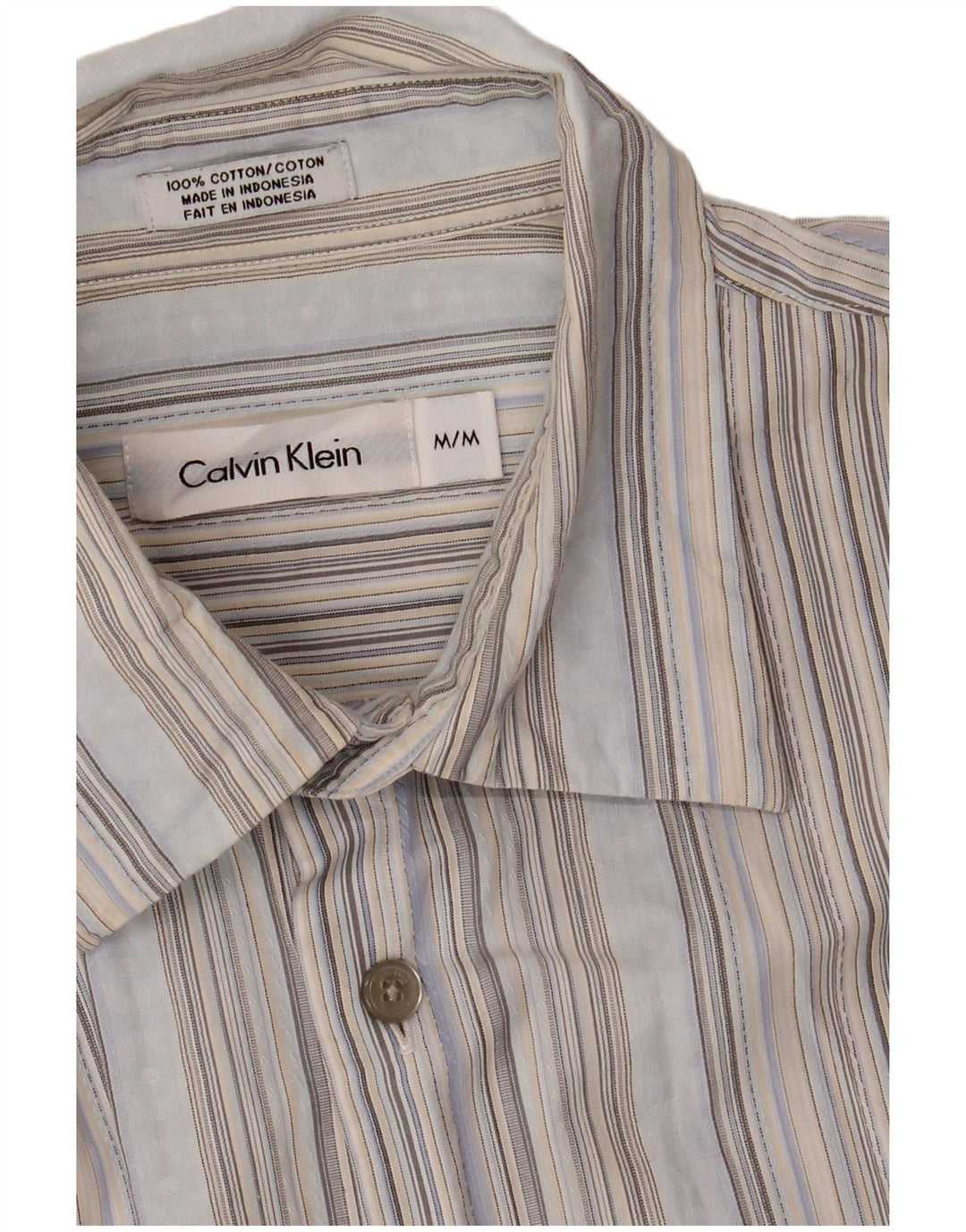 Camisa CALVIN KLEIN Hombre Algodón Rayas Azul Medio