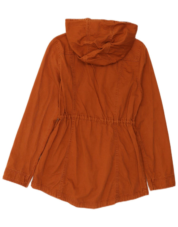 Mossimo Mujer Parka con Capucha Chaqueta UK 10 Small Marrón Algodón
