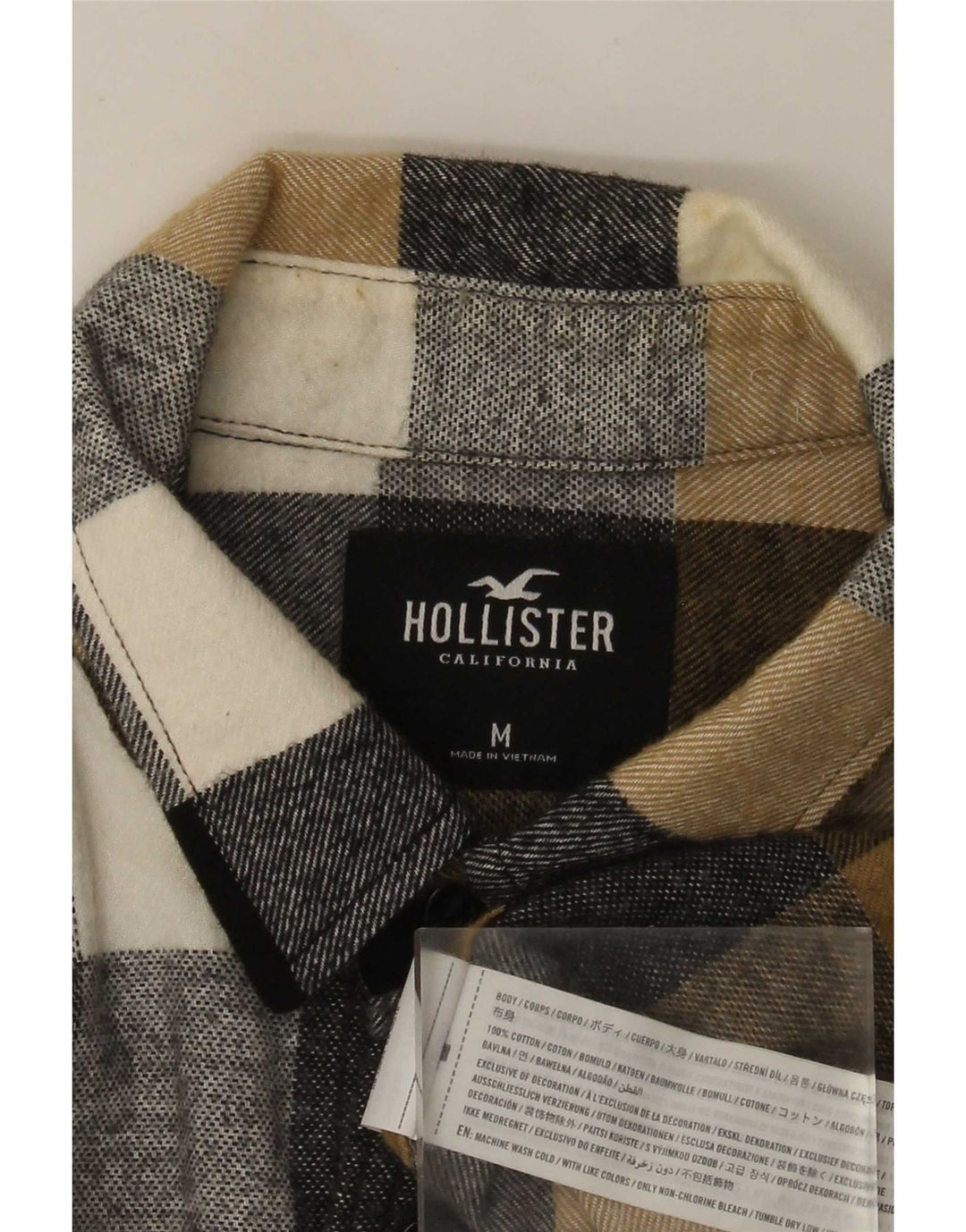 Camisa Hollister De Franela De Algodón A Cuadros Multicolor Mediana