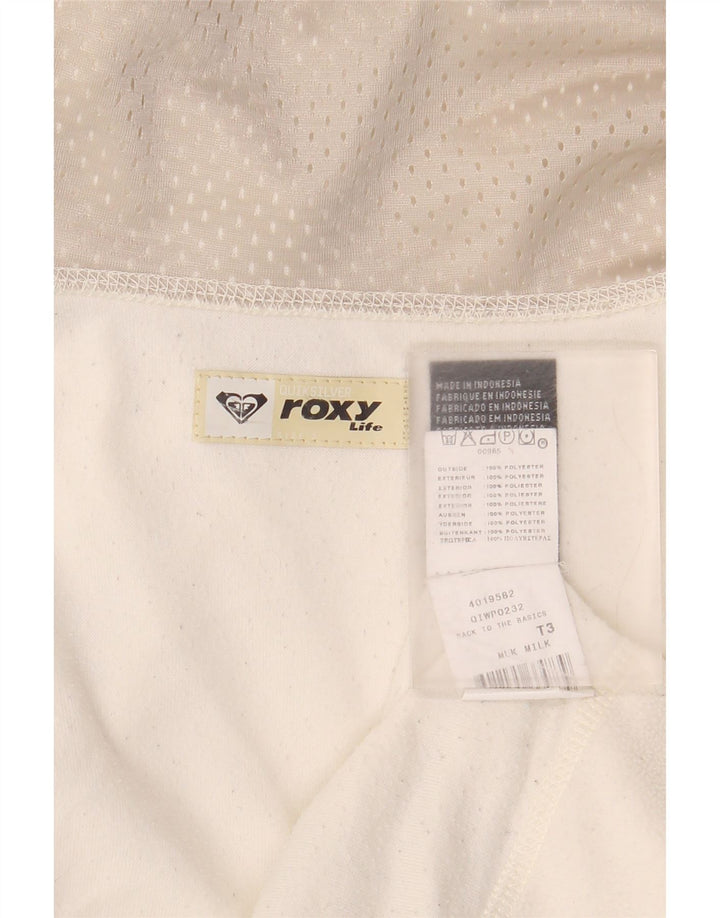 Top Roxy Mujer Manga Larga UK 40 Medio Off White Poliéster