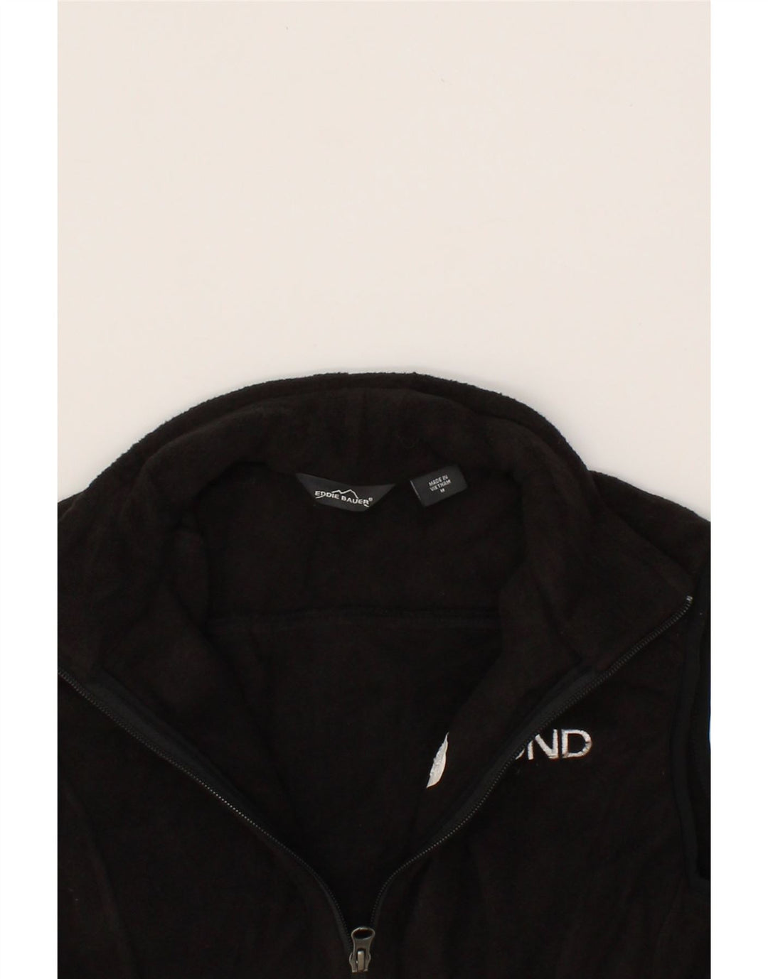 EDDIE BAUER Womens Fleece Gilet UK 12 Medium Black Polyester Vintage Eddie Bauer and Second-Hand Eddie Bauer from Messina Hembry 