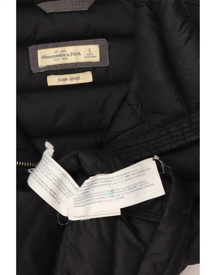 Abercrombie & Fitch Chaqueta acolchada para mujer UK 10 Small Poliéster negro