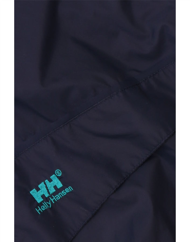 HELLY HANSEN Chaqueta impermeable con capucha para hombre UK 42 XL Azul marino Colorblock
